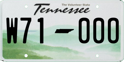 TN license plate W7100O