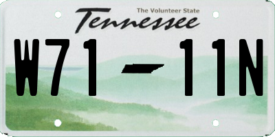 TN license plate W7111N