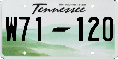 TN license plate W7112O