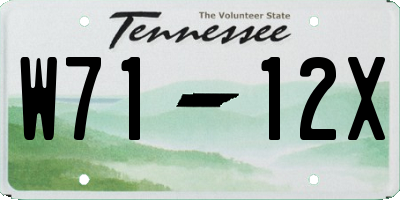 TN license plate W7112X