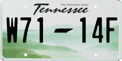 TN license plate W7114F
