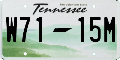 TN license plate W7115M