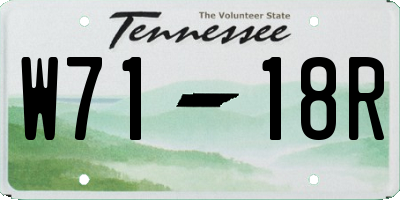 TN license plate W7118R