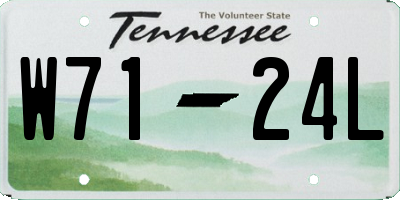 TN license plate W7124L