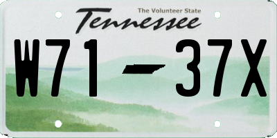 TN license plate W7137X
