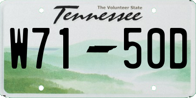 TN license plate W7150D