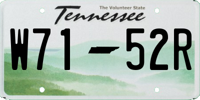 TN license plate W7152R