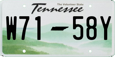 TN license plate W7158Y