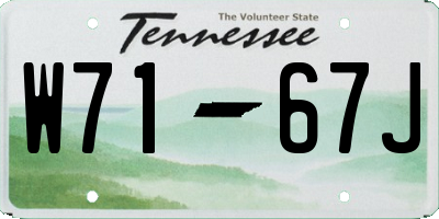 TN license plate W7167J