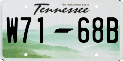 TN license plate W7168B
