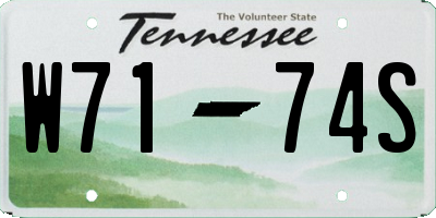 TN license plate W7174S