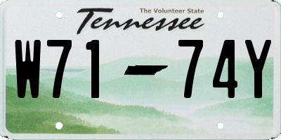 TN license plate W7174Y