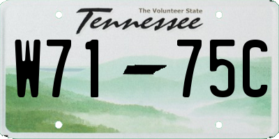 TN license plate W7175C