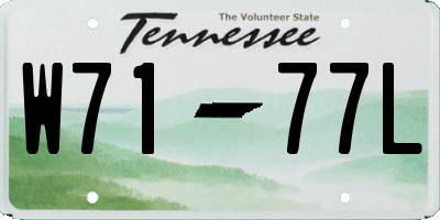 TN license plate W7177L