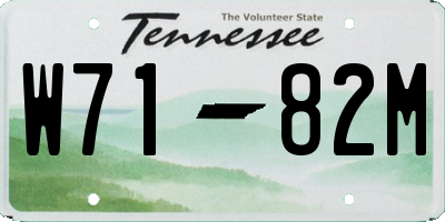 TN license plate W7182M