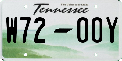 TN license plate W7200Y