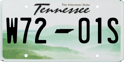 TN license plate W7201S