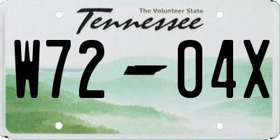 TN license plate W7204X