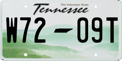TN license plate W7209T