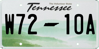 TN license plate W7210A