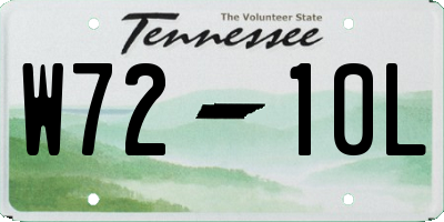 TN license plate W7210L