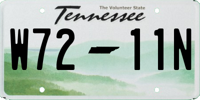 TN license plate W7211N