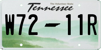 TN license plate W7211R