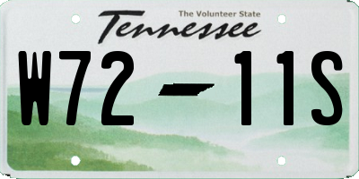 TN license plate W7211S