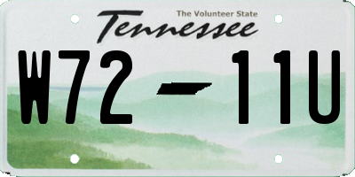 TN license plate W7211U