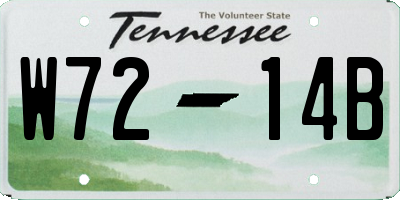 TN license plate W7214B
