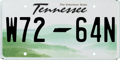 TN license plate W7264N