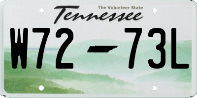 TN license plate W7273L