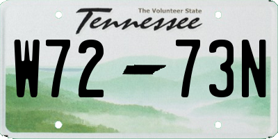 TN license plate W7273N
