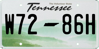 TN license plate W7286H