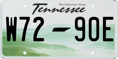 TN license plate W7290E