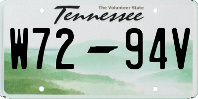 TN license plate W7294V