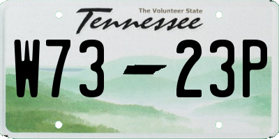 TN license plate W7323P