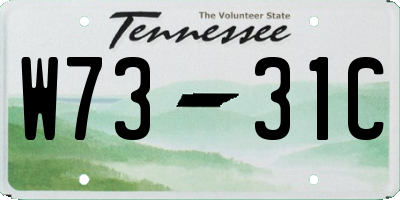 TN license plate W7331C