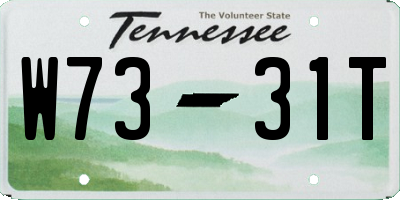 TN license plate W7331T