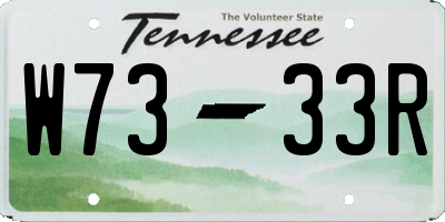 TN license plate W7333R