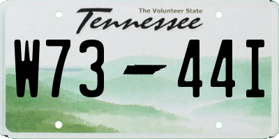 TN license plate W7344I