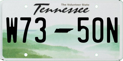 TN license plate W7350N