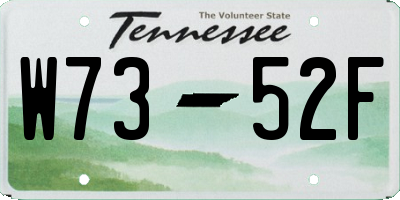 TN license plate W7352F