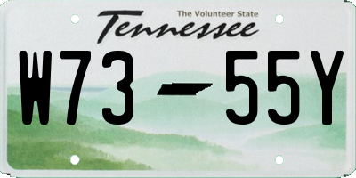 TN license plate W7355Y