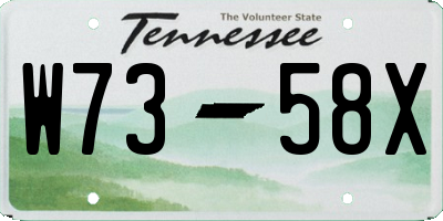 TN license plate W7358X