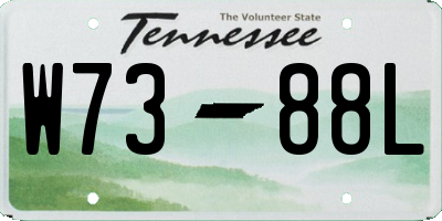 TN license plate W7388L