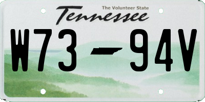 TN license plate W7394V