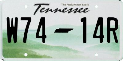 TN license plate W7414R