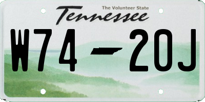 TN license plate W7420J