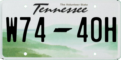TN license plate W7440H